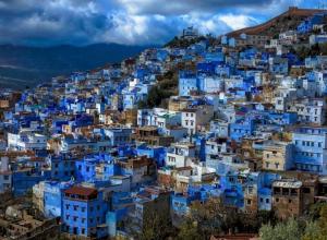 Hva heter den blå byen i Marokko?